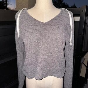 Forever 21 Sweater Hoodie - Gray - Long Sleeve - Small